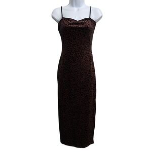 Vtg Y2K Dark Romantic Velvet Maxi Dress S Whimsigoth Fairy Grunge Prom Formal